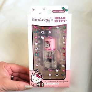 Hello Kitty×Creme Shop 50 Holiday Nail Decals + Clear Polish